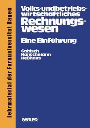 Volks- und betriebswirtschaftliches Rechnungswesen von Gabisch,  Günter