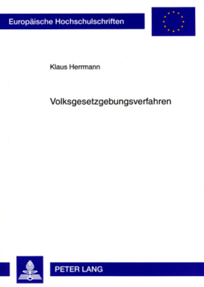 Volksgesetzgebungsverfahren von Herrmann,  Klaus