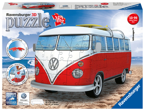 Ravensburger 3D Puzzle 12516 – Volkswagen T1 – Surfer Edition – 162 Teile