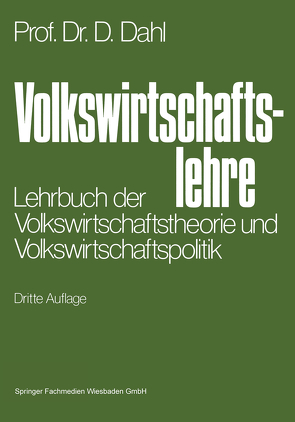 Volkswirtschaftslehre von Dahl,  Dieter