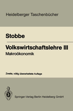 Volkswirtschaftslehre III von Stobbe,  Alfred