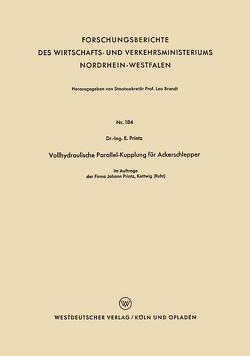 Vollhydraulische Parallel-Kupplung für Ackerschlepper von Printz,  Ernst