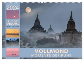 Vollmond – Momente der Ruhe (Wandkalender 2024 DIN A2 quer), CALVENDO Monatskalender von VISUAL,  Globe