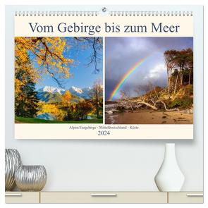 Vom Gebirge bis zum Meer, Alpen/Erzgebirge – Mitteldeutschland – Küste (hochwertiger Premium Wandkalender 2024 DIN A2 quer), Kunstdruck in Hochglanz von Beyer (Moqui),  Daniela