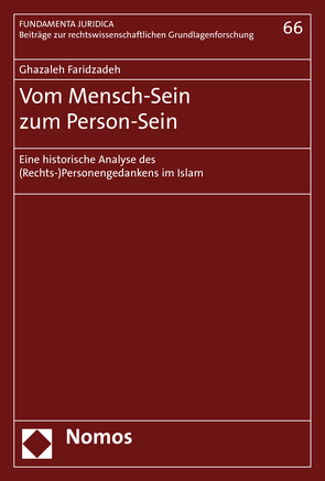 Vom Mensch-Sein zum Person-Sein von Faridzadeh,  Ghazaleh