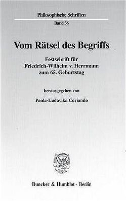 Vom Rätsel des Begriffs. von Coriando,  Paola-Ludovika