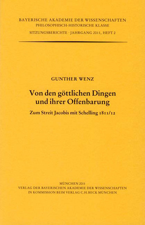 Von den göttlichen Dingen und ihrer Offenbarung von Wenz,  Gunther