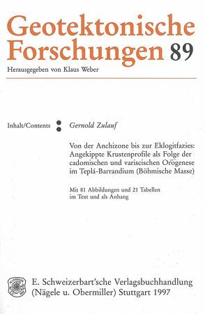 Von der Anchizone bis zur Eklogitfazies von Zulauf,  Gernold