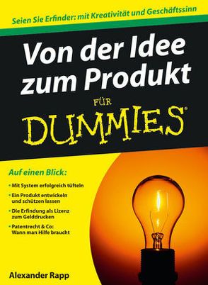 Von der Idee zum Produkt für Dummies von Rapp,  Alexander