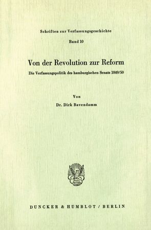 Von der Revolution zur Reform. von Bavendamm,  Dirk