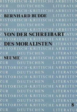 Von der Schreibart des Moralisten von Budde,  Bernhard