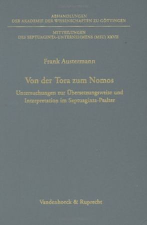 Von der Tora zum Nomos von Austermann,  Frank