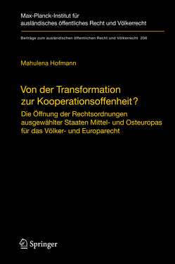 Von der Transformation zur Kooperationsoffenheit? von Hofmann,  Mahulena