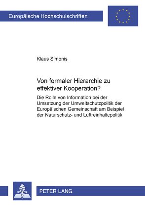 Von formaler Hierarchie zu effektiver Kooperation? von Simonis,  Klaus