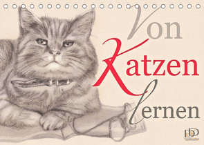 Von Katzen lernen (Tischkalender 2023 DIN A5 quer) von Kunst & Design,  Dany's