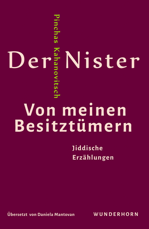 Von meinen Besitztümern von Der Nister,  Pinchas Kahanovitsch, Mantovan,  Daniela