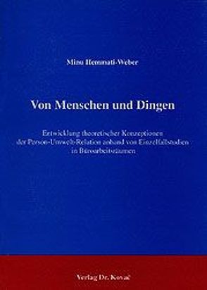 Von Menschen und Dingen von Hemmati-Weber,  Minu