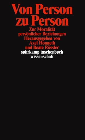 Von Person zu Person von Honneth,  Axel, Rössler,  Beate