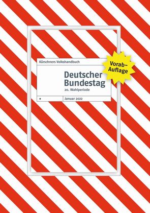 Vorabauflage Kürschners Volkshandbuch Deutscher Bundestag von Holzapfel,  Andreas