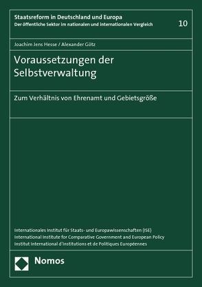 Voraussetzungen der Selbstverwaltung von Götz,  Alexander, Hesse,  Joachim Jens