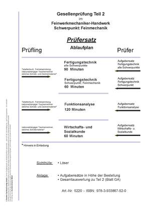 Vorbereitungsprüfung Theorie GP Teil 2 Feinwerkmechaniker Schwerpunkt Feinmechanik