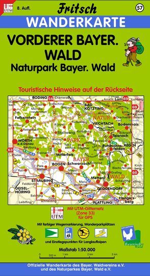 Vorderer Bayerischer Wald von Fritsch Landkartenverlag