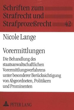 Vorermittlungen von Lange,  Nicole