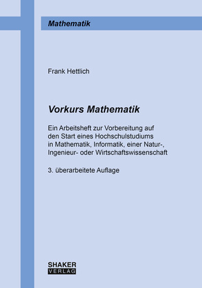 Vorkurs Mathematik von Hettlich,  Frank