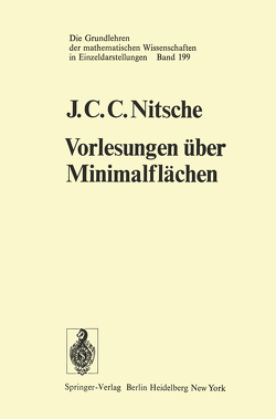 Vorlesungen über Minimalflächen von Nitsche,  J.C.C.