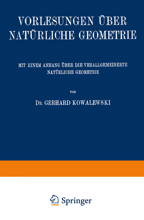 Vorlesungen über Natürliche Geometrie von Cesàro,  Ernesto