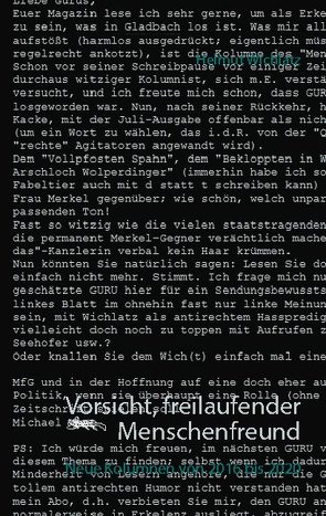 Vorsicht, freilaufender Menschenfreund von Wichlatz,  Helmut