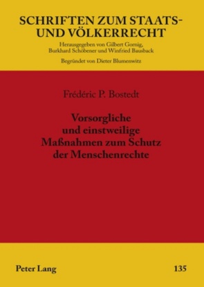 Vorsorgliche und einstweilige Maßnahmen zum Schutz der Menschenrechte von Bostedt,  Frédéric