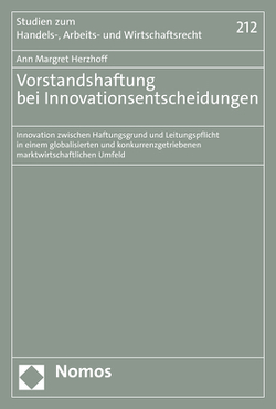 Vorstandshaftung bei Innovationsentscheidungen von Herzhoff,  Ann Margret