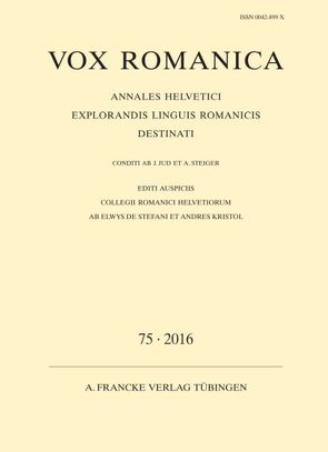 Vox Romanica 75 (2016)