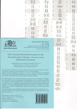 DürckheimRegister® VSV HESSEN, Griffregister BOORBERG Verlag von Dürckheim,  Constantin, Heckmann,  Helena