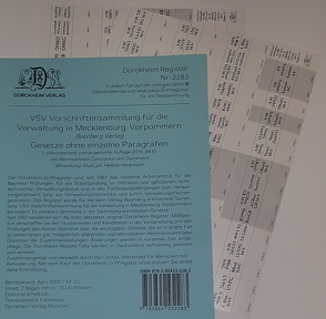 DürckheimRegister® VSV MECKLENBURG-VORPOMMERN (2019/2020), BOORBERG Verlag von Dürckheim,  Constantin, Heckmann,  Helena