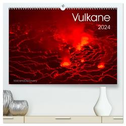 Vulkane 2024 (hochwertiger Premium Wandkalender 2024 DIN A2 quer), Kunstdruck in Hochglanz von VolcanoDiscovery,  VolcanoDiscovery