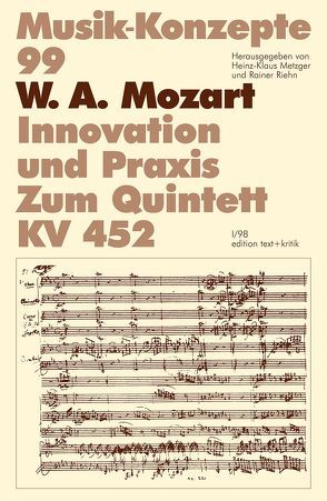 W. A. Mozart von Metzger,  Heinz-Klaus, Riehn,  Rainer