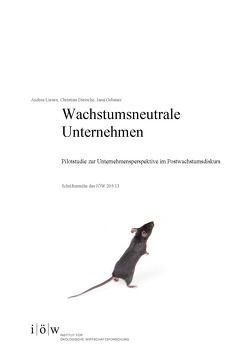 Wachstumsneutrale Unternehmen von Dietsche,  Christian, Gebauer,  Jana, Liesen,  Andrea