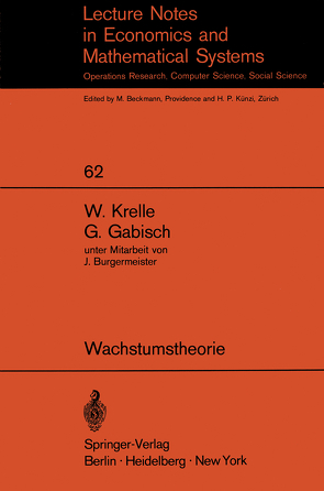 Wachstumstheorie von Burgermeister,  J., Gabisch,  G., Krelle,  W.