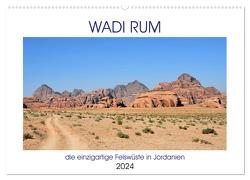 WADI RUM, die einzigartige Felswüste in Jordanien (Wandkalender 2024 DIN A2 quer), CALVENDO Monatskalender von Senff,  Ulrich