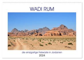 WADI RUM, die einzigartige Felswüste in Jordanien (Wandkalender 2024 DIN A2 quer), CALVENDO Monatskalender von Senff,  Ulrich