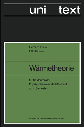 Wärmetheorie von Adam,  Gerhard, Hittmair,  Otto