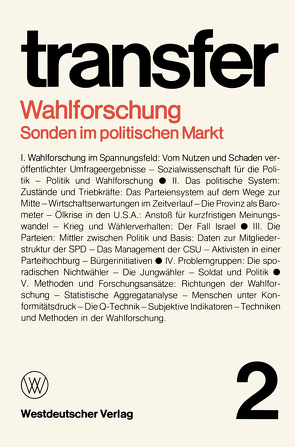 Wahlforschung: Sonden im politischen Markt von Böhret,  Carl, Brewer,  Garry D., Brunner,  Ronald D., Ehrenberg,  Herbert, Liepelt,  Klaus, Spiegel,  Erika, Struve,  Günter