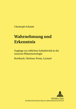 Wahrnehmung und Erkenntnis von Schmitt,  Christoph