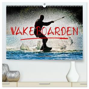 Wakeboarden (hochwertiger Premium Wandkalender 2024 DIN A2 quer), Kunstdruck in Hochglanz von Roder,  Peter