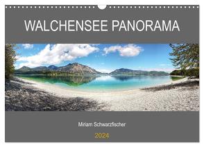 Walchensee Panorama (Wandkalender 2024 DIN A3 quer), CALVENDO Monatskalender von Schwarzfischer,  Miriam