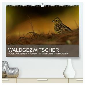 Waldgezwitscher – Vögel unserer Wälder (hochwertiger Premium Wandkalender 2024 DIN A2 quer), Kunstdruck in Hochglanz von Krebs,  Alexander