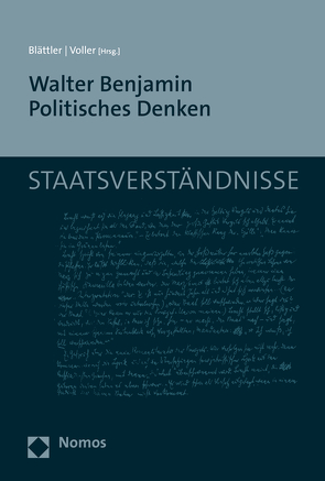 Walter Benjamin Politisches Denken von Blättler,  Christine, Voller,  Christian