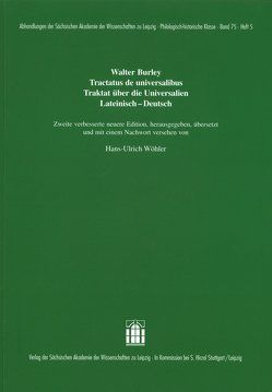 Walter Burley, Tractatus de universalibus von Wöhler,  Hans-Ulrich